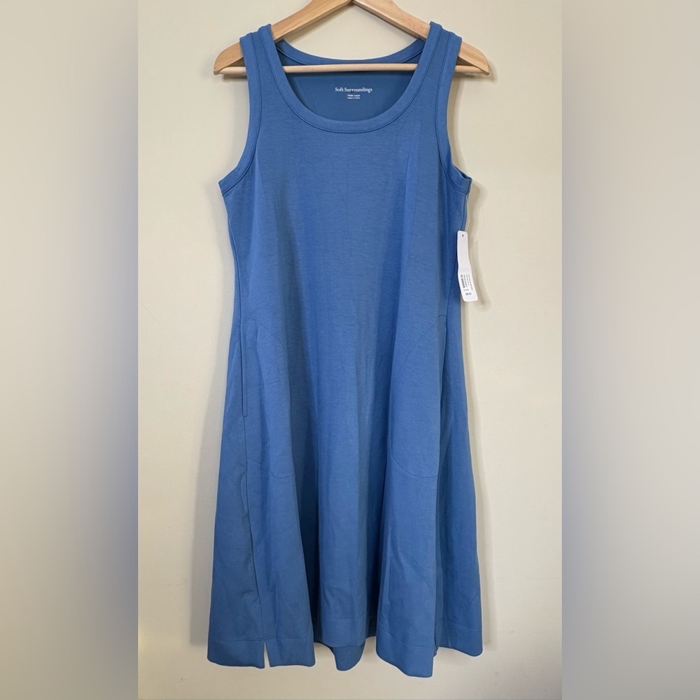 Soft Surroundings Petite Large Ceri Knit Midi Dress New with Tags Riverside Blue